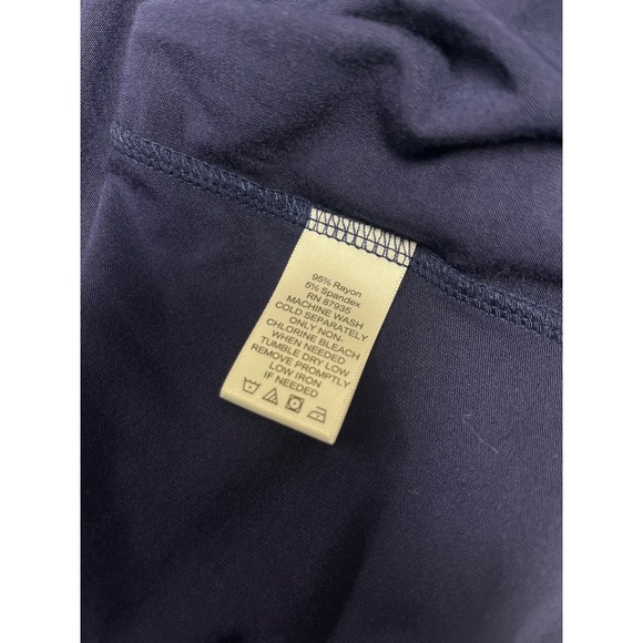 LOGO Women's Two-Tone Draped Vest Navy & Light Blue Size L - Picture 6 of 6